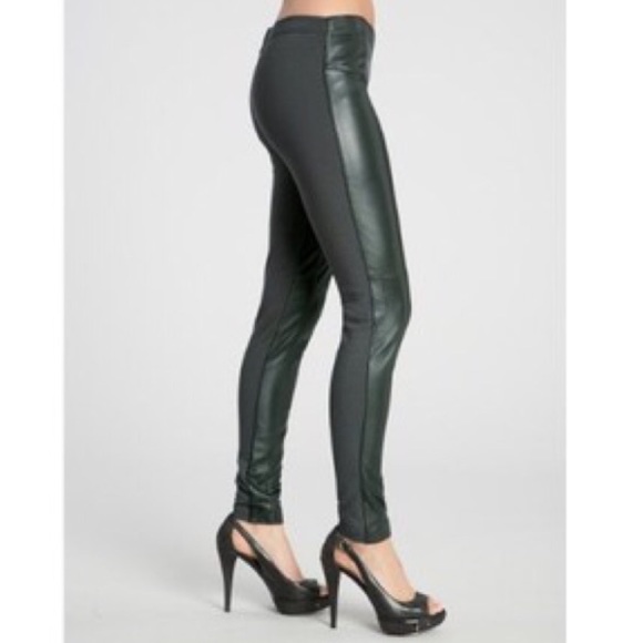Guess by Marciano size 8 grey lamb leather leggings - Picture 1 of 14